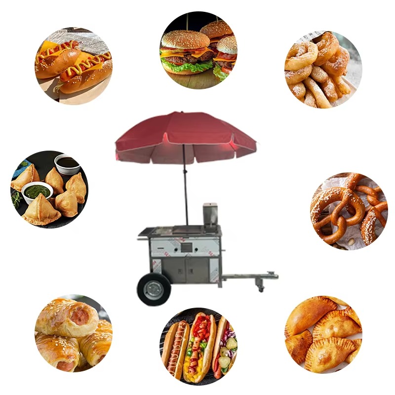 Мобильная уличная тележка для  – обзор и цена Fast Food With Snacks